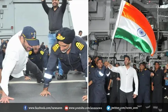 भातीय नौसेना के बीच सलमान खान