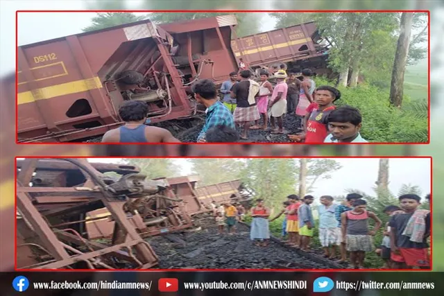 साहिबगंज में मालगाड़ी के 7 डिब्बे पटरी से उतरे