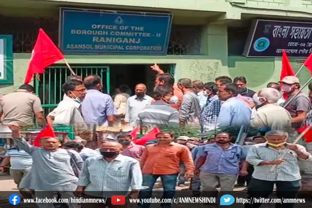 पानी की समस्या को लेकर माकपा का प्रदर्शन