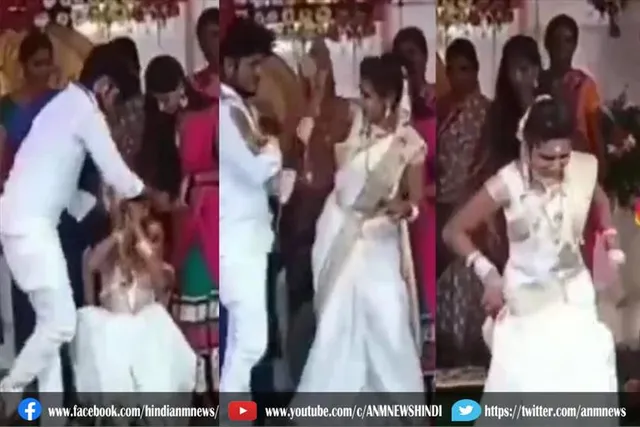 दुल्हन ने दूल्हे के मुंह पर फेंकी जयमाला, देखे वीडियो