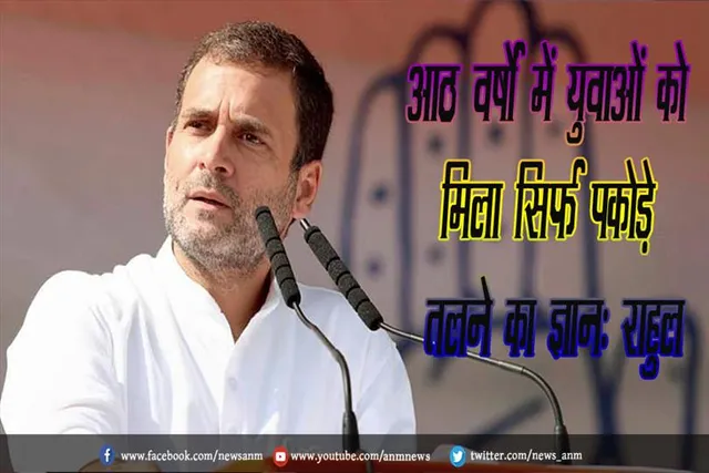 आठ वर्षों में युवाओं को मिला सिर्फ पकोड़े तलने का ज्ञान: राहुल