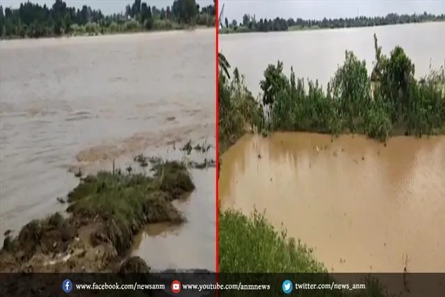 लगातार बारिश से 100 बीघा जमीन पानी में डूबा
