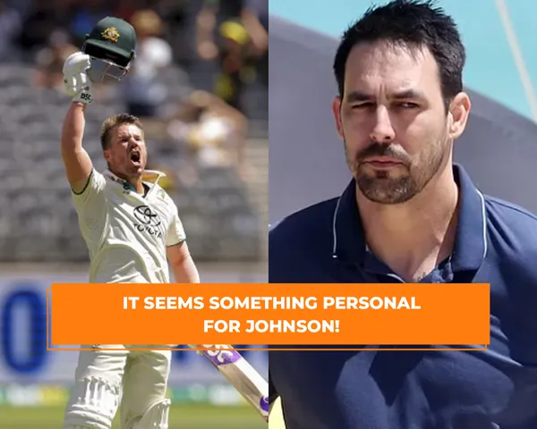 David Warner and Mitchell Johnson (File Photo: Twitter) 