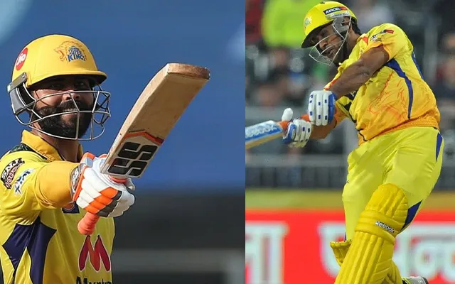 Ravindra Jadeja and MS Dhoni (Source - Twitter)