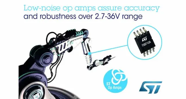 Precision Low-Noise Op Amp from STMicroelectronics Boosts Flexibility