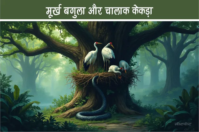 Jungle Story The Foolish Heron and the Clever Crab