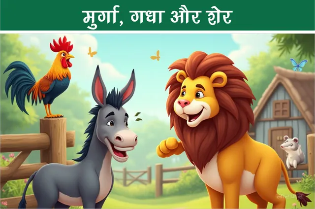 Jungle Story Donkey Rooster and Lion