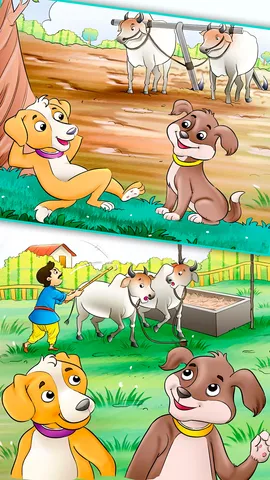 Hindi Moral Story for Kids Bull and Dog (1)