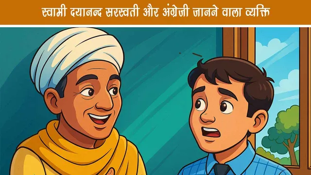 Swami Dayanand Saraswati and English person