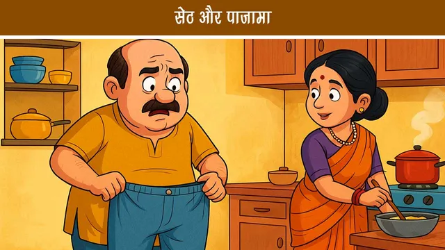 Seth and Pajama - a comic and learning story Funny Moral Story in Hindi