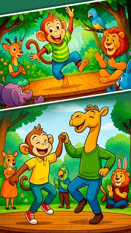 The Monkey and Camel’s Jungle Competition A Lesson-Filled Story