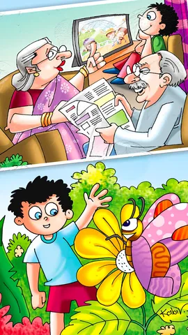 Hindi Fun Story Butterfly queen is very wise