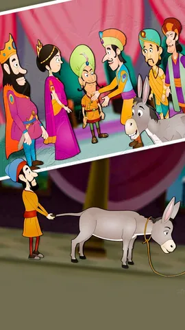 Funny story The clever lion and the magical donkey