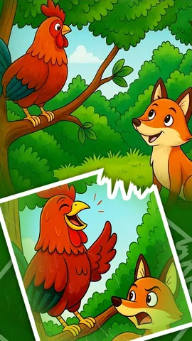 Clever cock and fox- a cute learning story (1)
