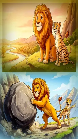 sher aur cheete ki dosti kahani (1)