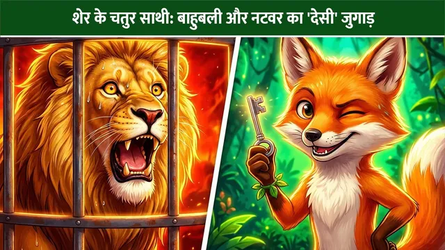 sher-ke-chatur-saathi-lion-fox-jungle-kahani-1