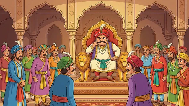chatur-birbal-ki-kahani-badshah-ki-muchh-3
