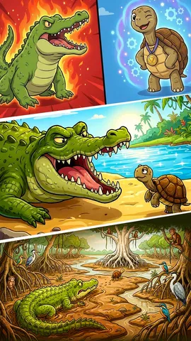 ghamandi magarmach aur kachua jungle story hindi (1)