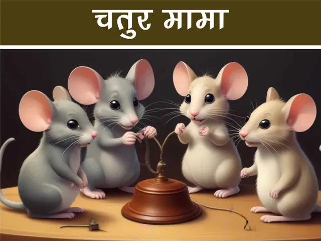 Mouses maintaining bell cartoon image