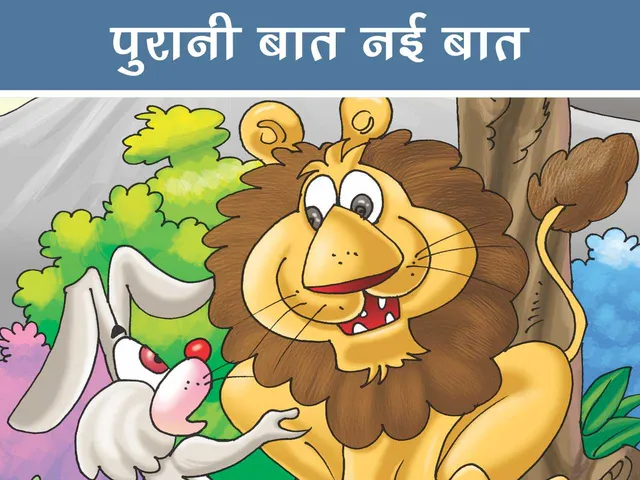Lion and rabbit cartoon image