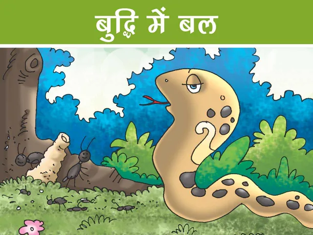 Snake and ants cartoon image