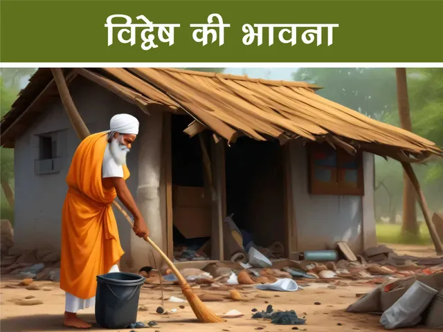 Indian Saint brooming cartoon image