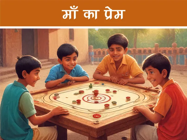 cartoon image of kids playing carrom