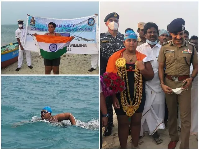 Swimmer Jiya Rai Created History By Crossing The Palk Strait In 13 Hours
