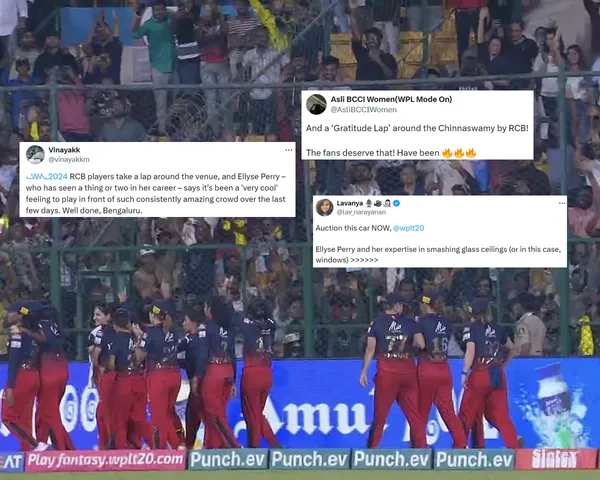 Royal Challengers Bangalore players getting a lap of honor