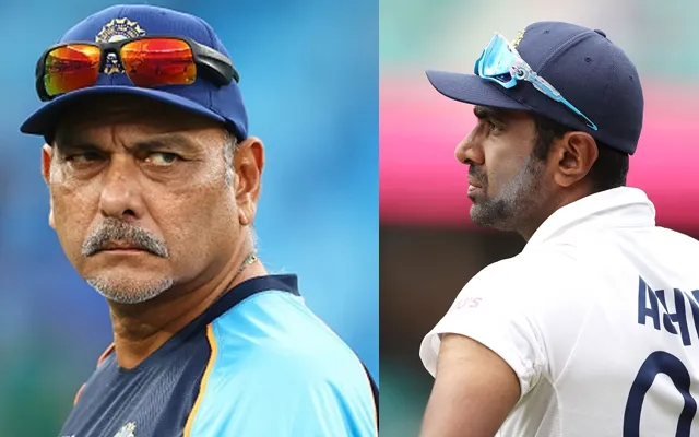 Ravi Shastri and R Ashwin (Source - Twitter)