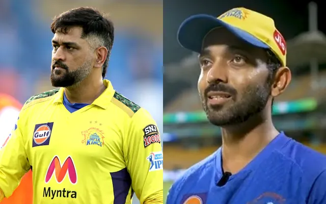 MS Dhoni and Ajinkya Rahane (Source - Twitter)