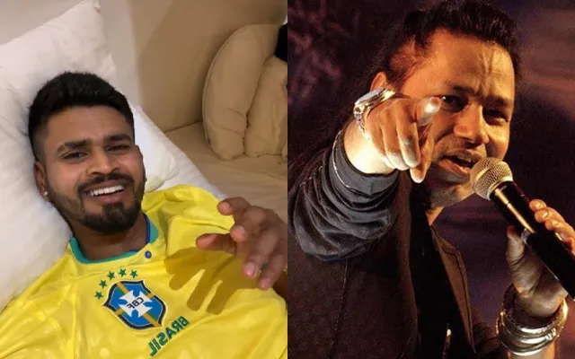 Shreyas Iyer and Kailash Kher (Source - Twitter)