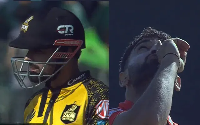 Haris Rauf celebrating after taking Babar Azam's wicket (Source - Twitter)