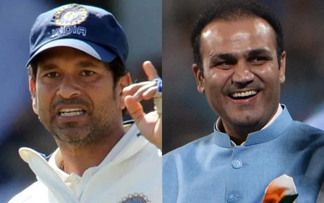 Sachin Tendulkar and Virender Sehwag (Source - Twitter)