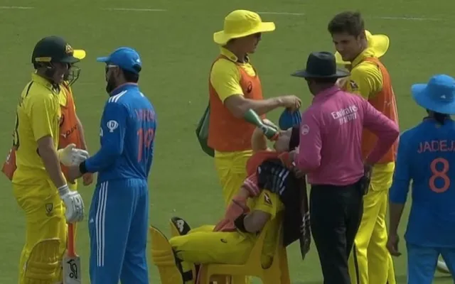 WATCH: Steve Smith sits on chair mid-innngs due to unbearable heat at Rajkot