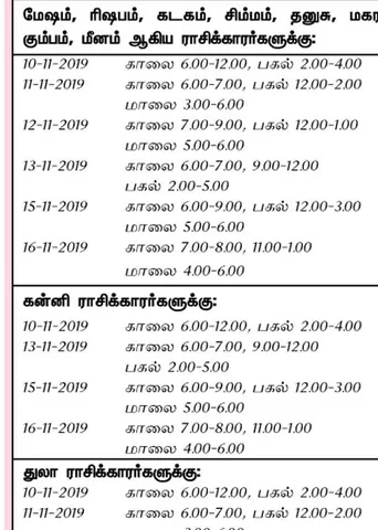 இந்த வாரத்தில்  அனுகூலமான  நாளும், நேரமும் 10-11-2019 முதல் 16-11-2019 வரை