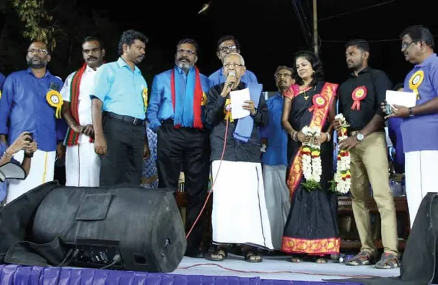 நிலத்தில் புகுந்த நீலக்கடல்! -சாதி ஒழிப்பு பேரணி!