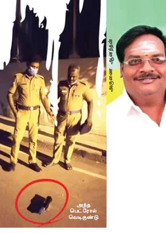 கட்சி நிர்வாகி வீட்டில் பெட் ரோல் குண்டு வீச்சு! -தலை மறைவான பா.ஜ.க. வேட்பாளர்