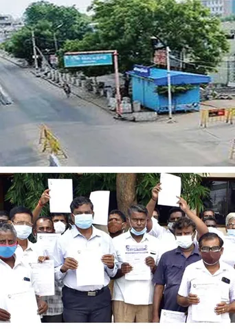முடங்கியது போக்குவரத்தல்ல.. வாழ்க்கை! -போராட்டத்தில் தொழிலாளர்கள்!