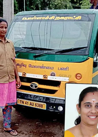 கைம்பெண்ணுக்கு ஓட்டுநர் பணி! வழிகாட்டிய நகராட்சித் தலைவி!