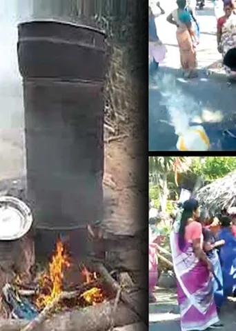 பாயும் கள்ளச்சாராயம்! அடித்து நொறுக்கிய பெண்கள்!