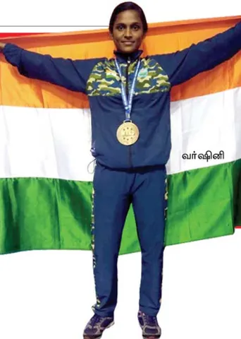 இந்தியாவுக்காக தங்கம்! கிக் பாக்ஸிங் வீரத்தமிழச்சி!