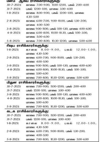 இந்த வாரத்தில் அனுகூலமான நாளும், நேரமும் 30-7-2023 முதல் 5-8-2023 வரை