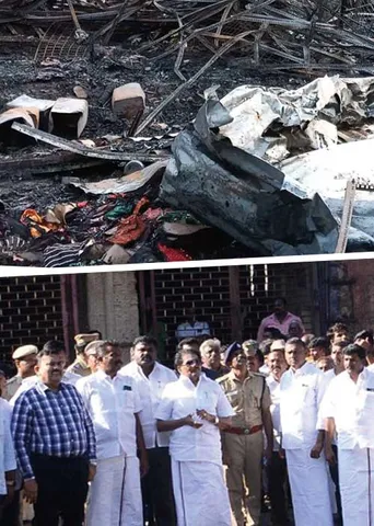 குற்றாலத்தில் தீ! கதறும் வியாபாரிகள்!