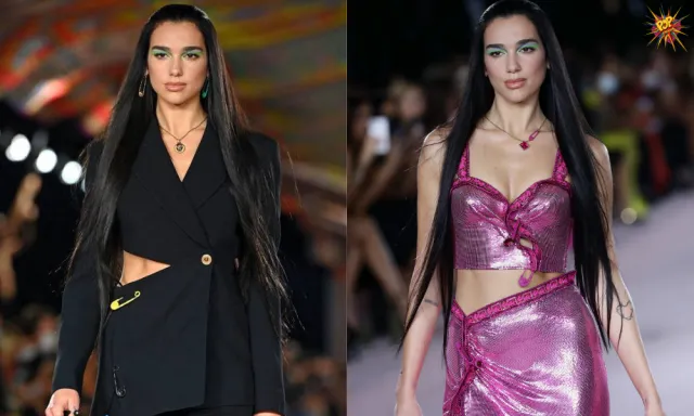 Dua Lipa Surprises Fans as she Makes Her Runway Debut at Versace FWS in Milan