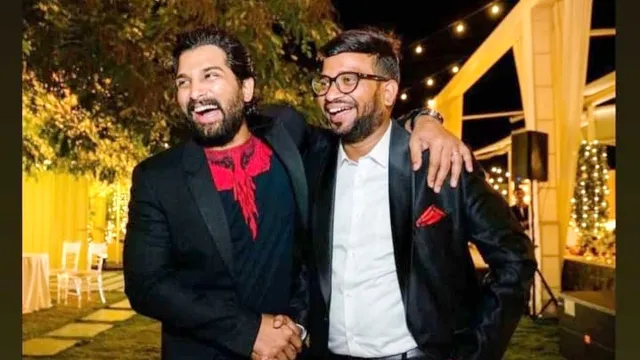 Allu Arjun shares celebration pics from one of his team member's birthday!