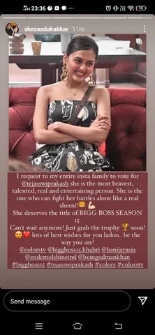 Former Ace of Space 2 contestant Akshay Kakar wants Tejasswi Prakash to lift the BB 15 trophy