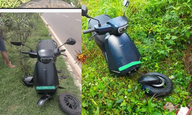Vehicle Or Toy? Netizens Ask As Images Of Ola Electric Scooter Breaking Into Half Goes Viral! ￼