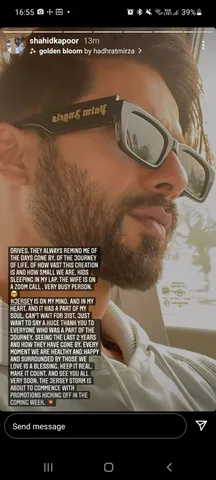 Jersey state of mind for Shahid Kapoor; superstar pens a sweet note!
