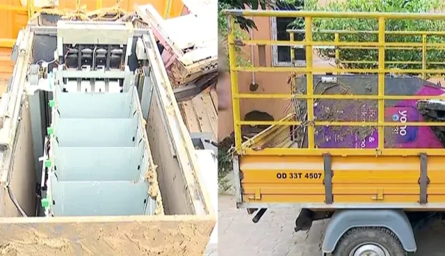 Bhubaneswar: Looters uproot SBI ATM, dump machine in drain after stealing cash